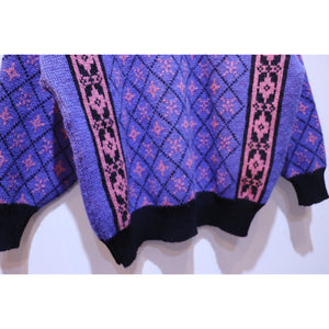 Total pattern wool sweater【A0438】
