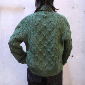 Cable knitting sweater【A0441】
