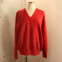 画像をギャラリービューアに読み込む, Pattern Vneck sweater【A0447】