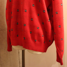画像をギャラリービューアに読み込む, Pattern Vneck sweater【A0447】