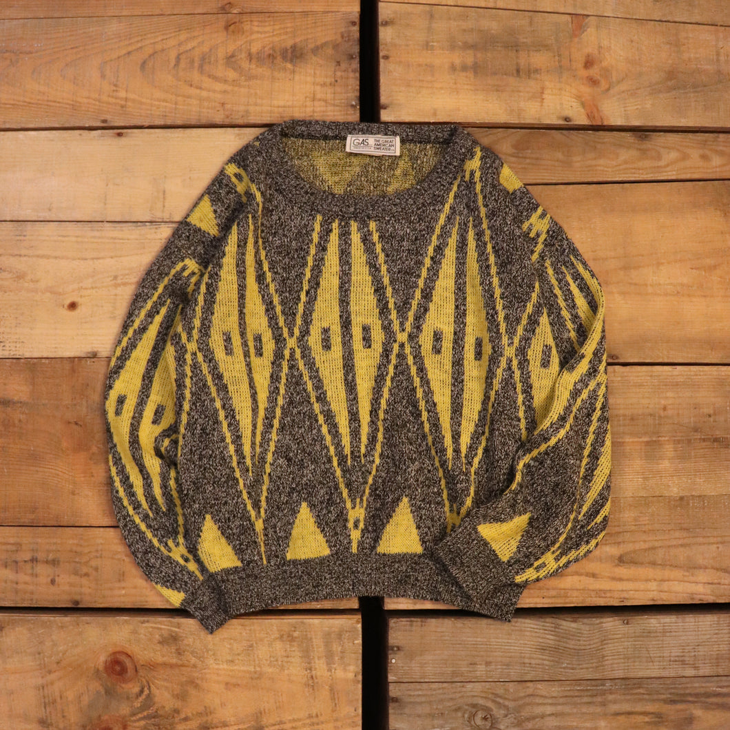 Patern crewneck sweater【A0459】