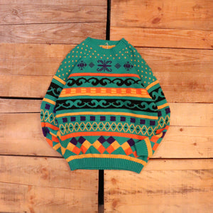 Pattern knit sweater【A0462】