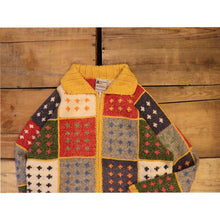 画像をギャラリービューアに読み込む, Block pattern knit cardigan【A0471】