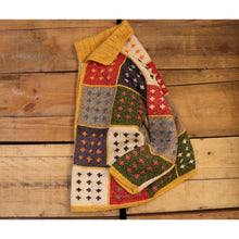 画像をギャラリービューアに読み込む, Block pattern knit cardigan【A0471】