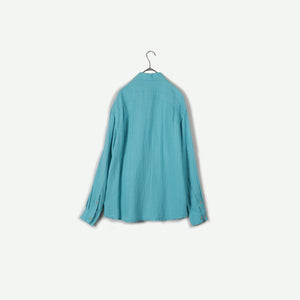 Skyblue linen shirt【A0474】
