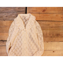 画像をギャラリービューアに読み込む, Gathered collar lace blouse【A0487】
