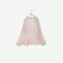 画像をギャラリービューアに読み込む, Pleats sleeve blouse【A0489】