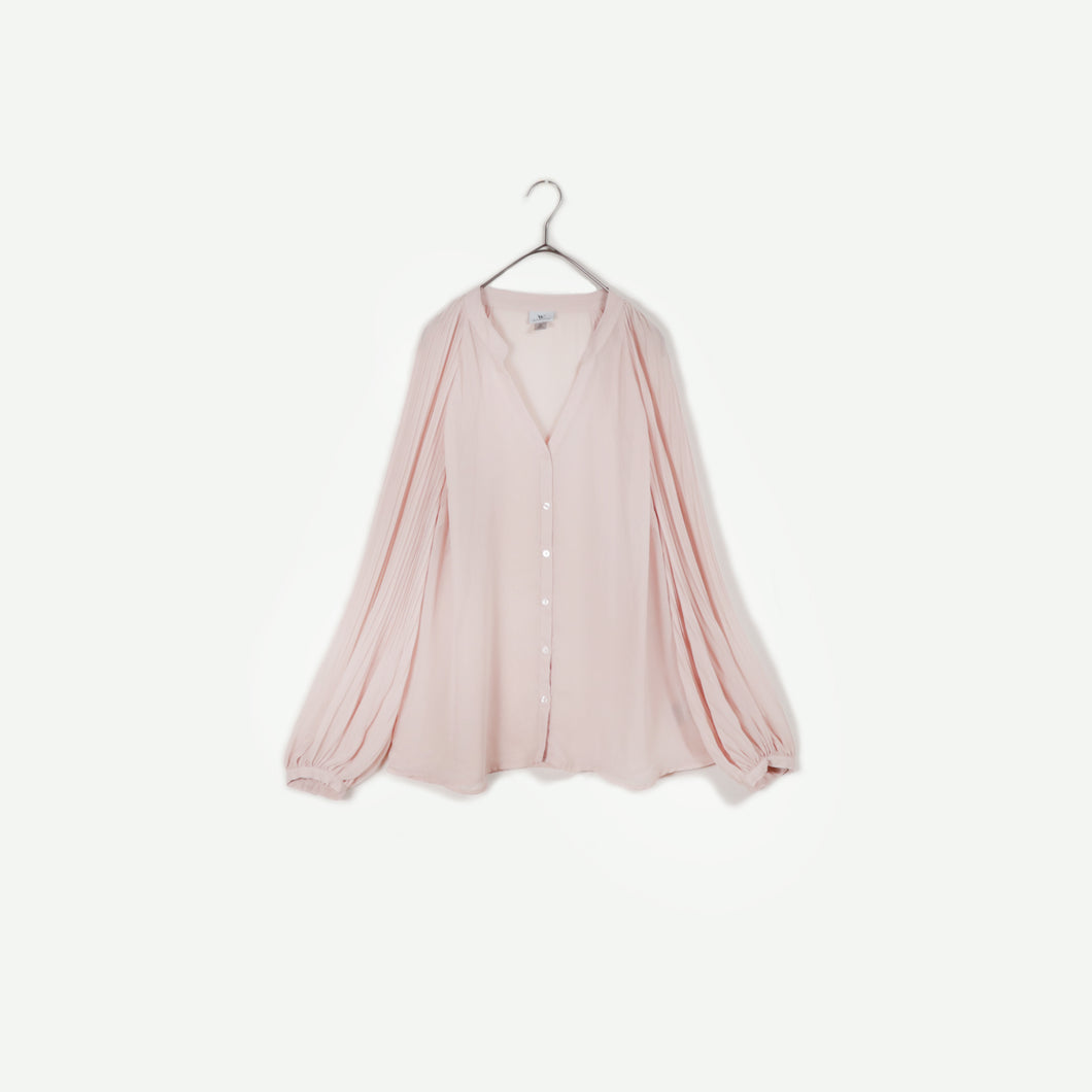 Pleats sleeve blouse【A0489】