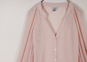 Pleats sleeve blouse【A0489】