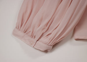 Pleats sleeve blouse【A0489】
