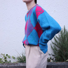 画像をギャラリービューアに読み込む, 【A0493】Argyle pattern knit sweater
