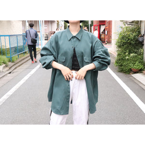 Mossgreen Big size shirt【A0497】