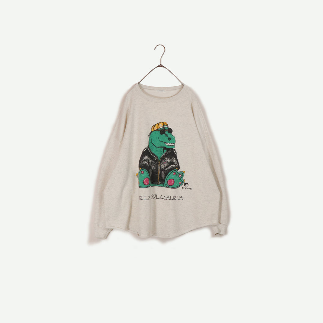 Dinosaur printed sweat pullover【A0508】