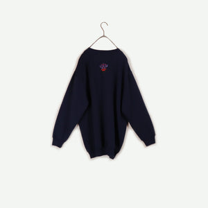 Embroidered sweat pullover【A0511】