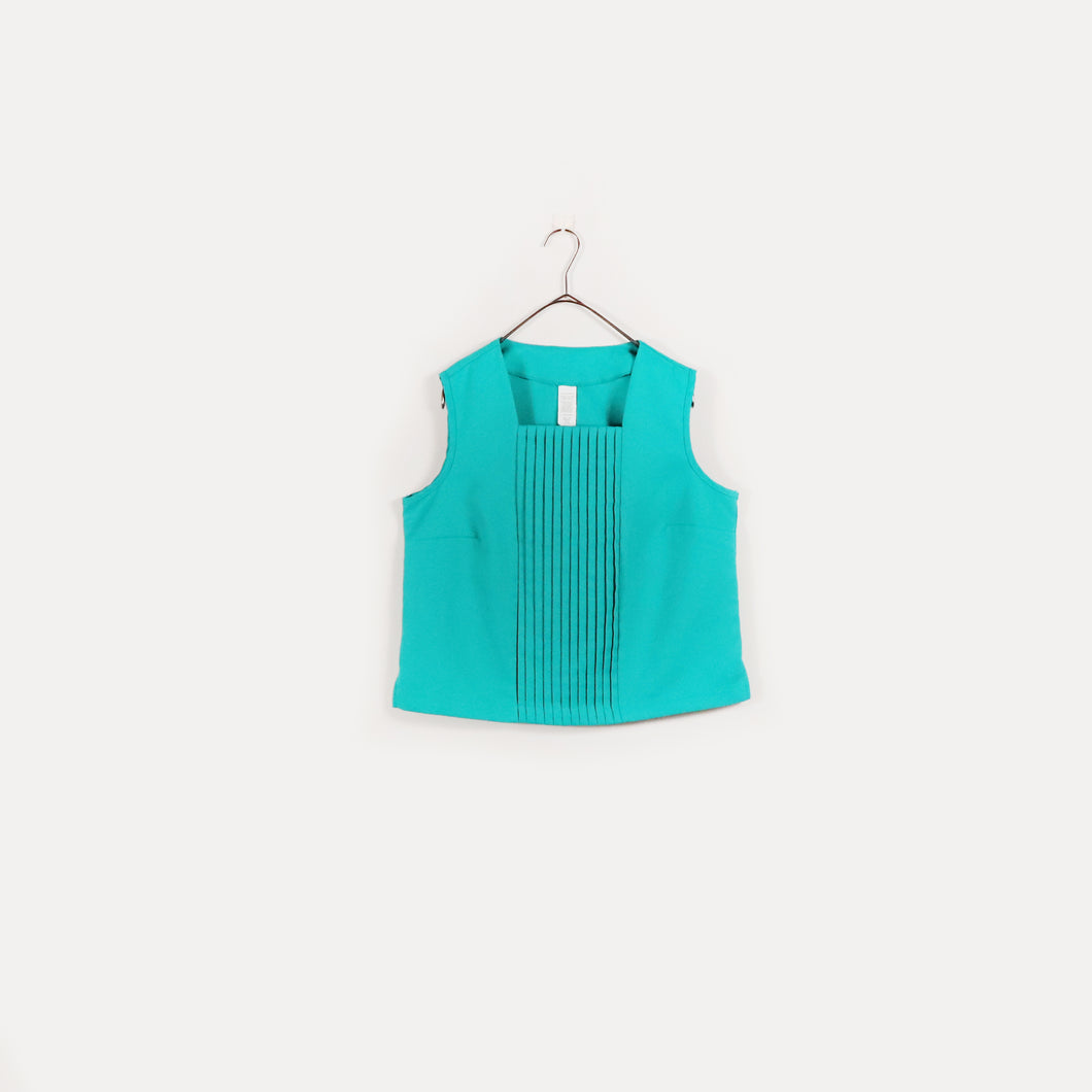 Square neck no sleeve tops【A0548】