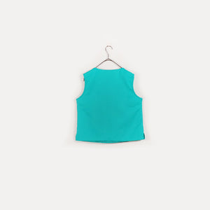Square neck no sleeve tops【A0548】
