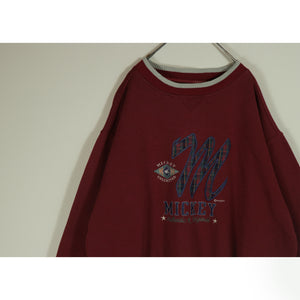 Embroidered sweat pullover【A0597】