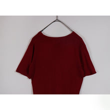 画像をギャラリービューアに読み込む, Half sleeve knit sweater【A0615】