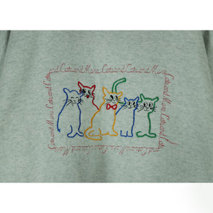 Cats embroidered pullover【A0632】