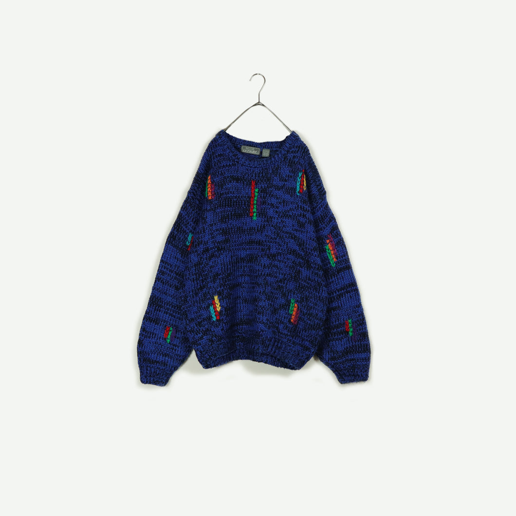 Round neck knit sweater 【A0636】