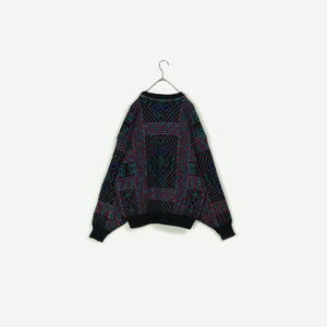 Pattern knit sweater 【A0637】