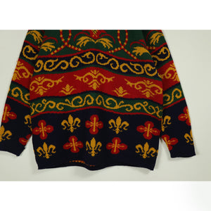 Pattern knit sweater【A0639】