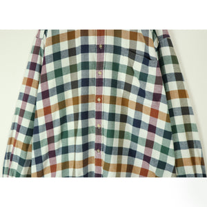 Check pattern band collar shirt【A0643】