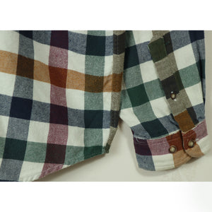 Check pattern band collar shirt【A0643】
