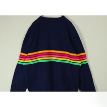 画像をギャラリービューアに読み込む, Neon line knit sweater【A0649】