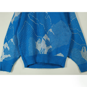 Silver glitter knit sweater【A0650】