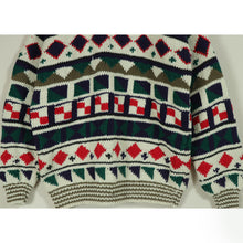 画像をギャラリービューアに読み込む, Pattern knit sweater【A0651】