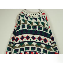 画像をギャラリービューアに読み込む, Pattern knit sweater【A0651】