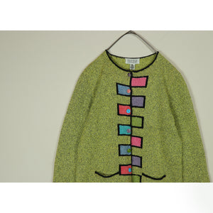 Color knit cardigan【A0654】