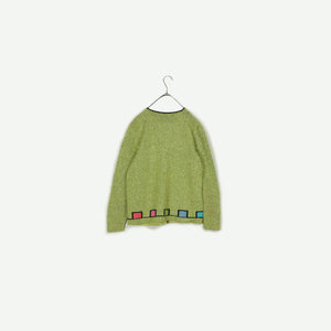 Color knit cardigan【A0654】