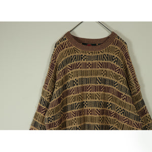 Total pattern knit sweater【A0655】