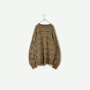 Total pattern knit sweater【A0655】