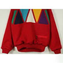 画像をギャラリービューアに読み込む, Triangle pattern knit pullover【A0661】