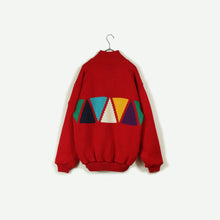 画像をギャラリービューアに読み込む, Triangle pattern knit pullover【A0661】