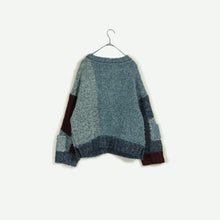画像をギャラリービューアに読み込む, Switching knit sweater【A0670】