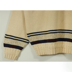 Diamond pattern knit sweater【A0681】