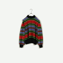 画像をギャラリービューアに読み込む, Multi color border pattern tops【A0685】