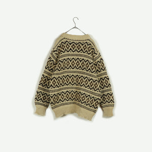 Pattern knit sweater【A0699】