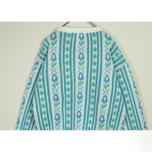 画像をギャラリービューアに読み込む, Flower pattern knit sweater【A0701】