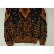 画像をギャラリービューアに読み込む, Pattern knit sweater【A0704】