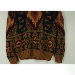 Pattern knit sweater【A0704】