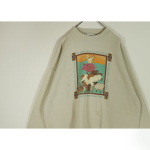 Animals printed pullover【A0706】