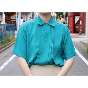 Embroidered color blouse【A0504】