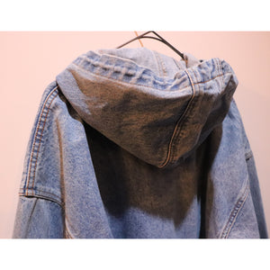 Hooded denim jacket【B0113】