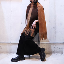 画像をギャラリービューアに読み込む, Fringe Leather Poncho【B0152】
