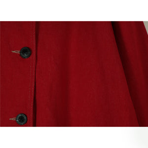 Red denim coat【B0173】